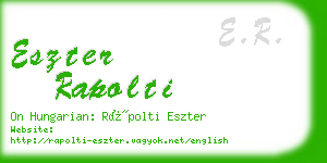 eszter rapolti business card